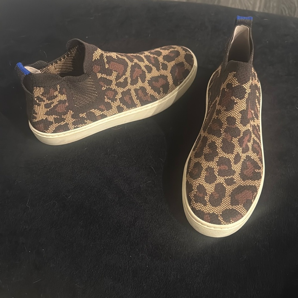 Rothy’s shoes, Rothy’s The Chelsea Wildcat cheetah print sneaker